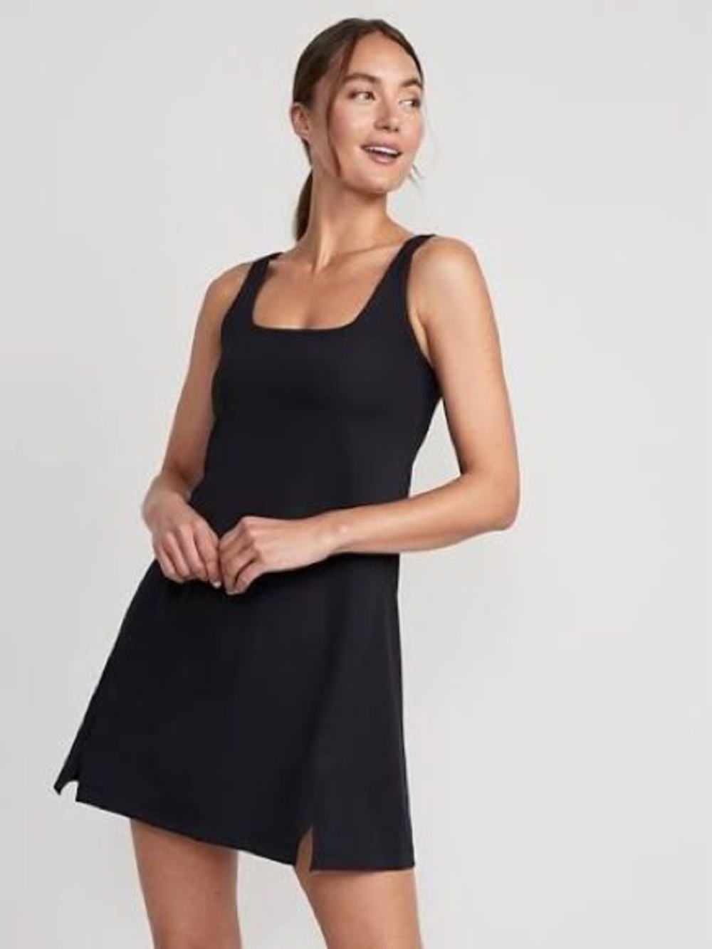 Old Navy PowerSoft Black Athletic Dress Medium